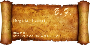 Bogits Fanni névjegykártya